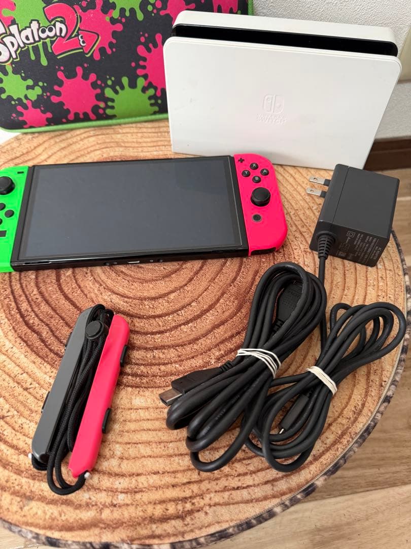 任天堂スイッチ Switch本体有機EL GRN/PNK箱無し - メルカリ