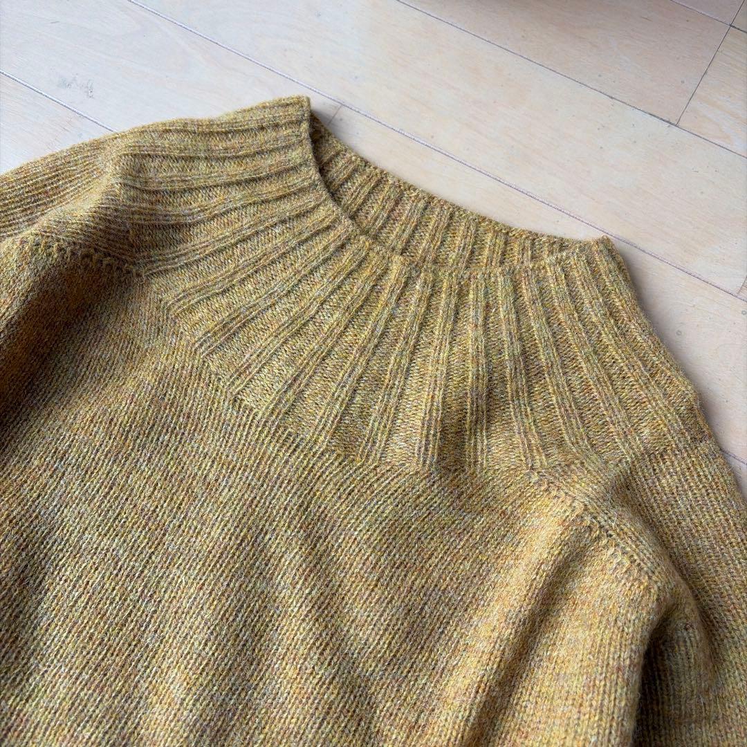 新品】ハイネック セーター ハーレーオブスコットランド マスタード 44