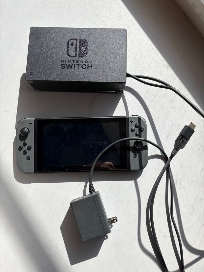 Nintendo Switch 本体 グレー ACアダプター付き 動作確認済み 純正 Nintendo Switch ACアダプター 充電器 正規品 テレビモード可