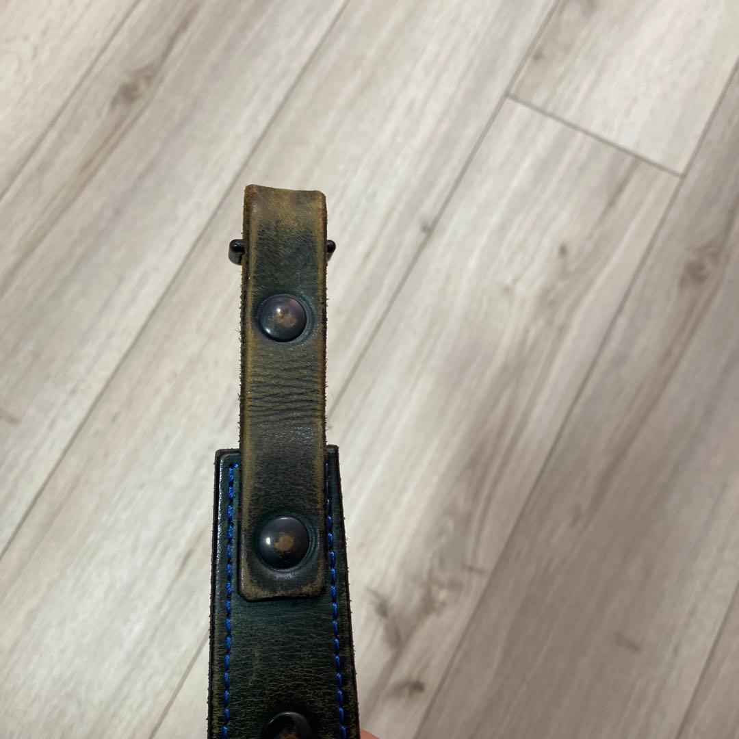 BLACK MEANS キーホルダー スラッパー ロングスタッズ レザー