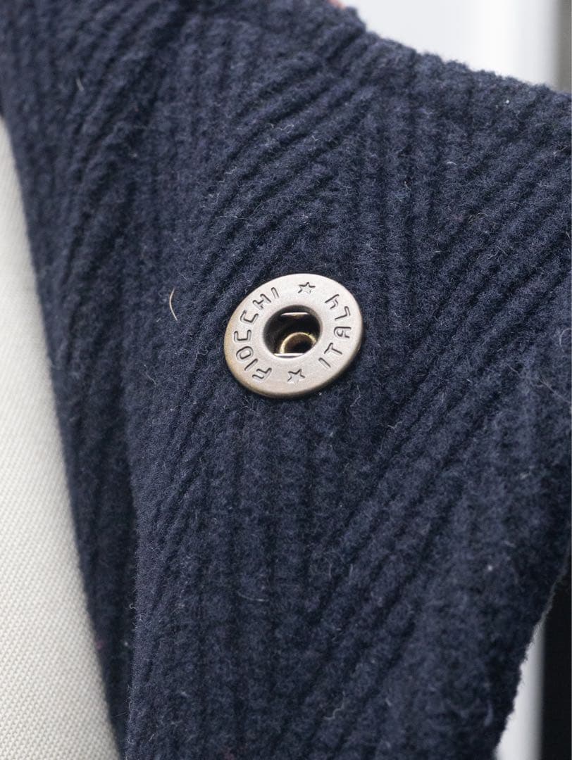 イタリア製】80s90sカシミヤ混 ダッフルコート ウールヘリンボーン