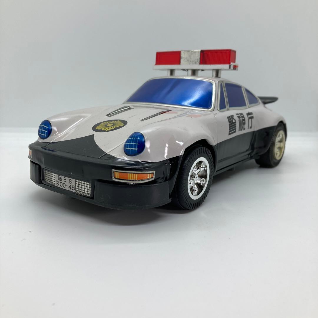箱付き PATROL CAR POLICE パトロールカー ブリキ自動車ポルシェ