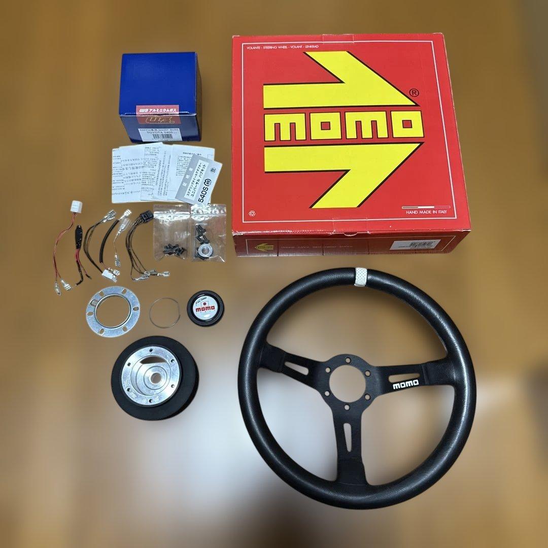 MOMO Full Speed 328φ + ボス 540S + ホーンリング Amazon | MOMO FULL SPEED 328D 90mm ディープコーン ブラックスポーク