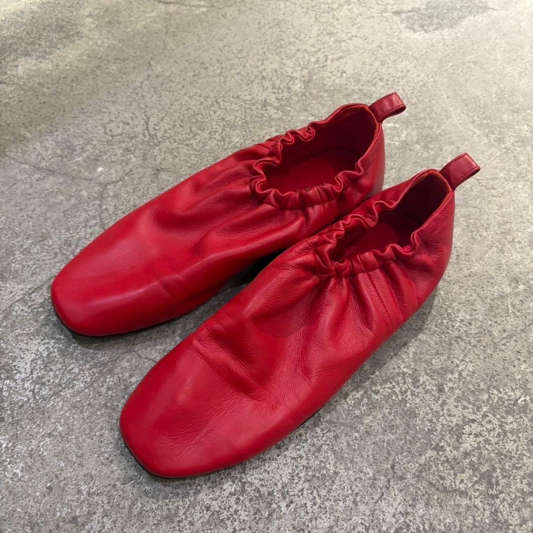 3.1 Phillip Lim ギャザー シューズ パンプス 37赤 イタリア製 レッド（赤）系 3.1 Phillip Lim(3.1フィリップリム) 靴・シューズ