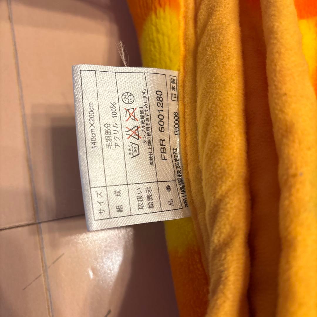 マリメッコ シングル毛布 西川 ウニッコ 柄 オレンジ - メルカリ