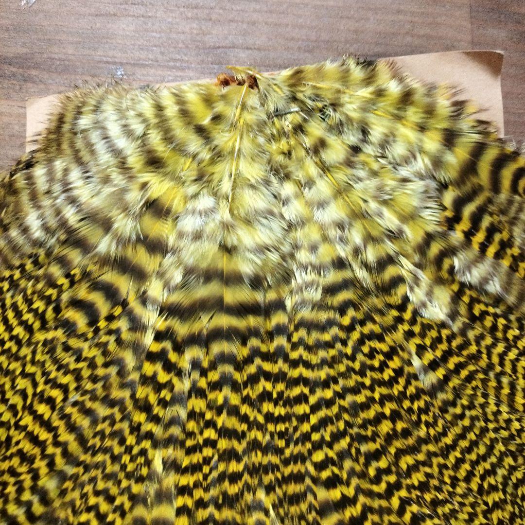 良質】フライタイイング用 サドルハックル 2色セット（グリズリー染色