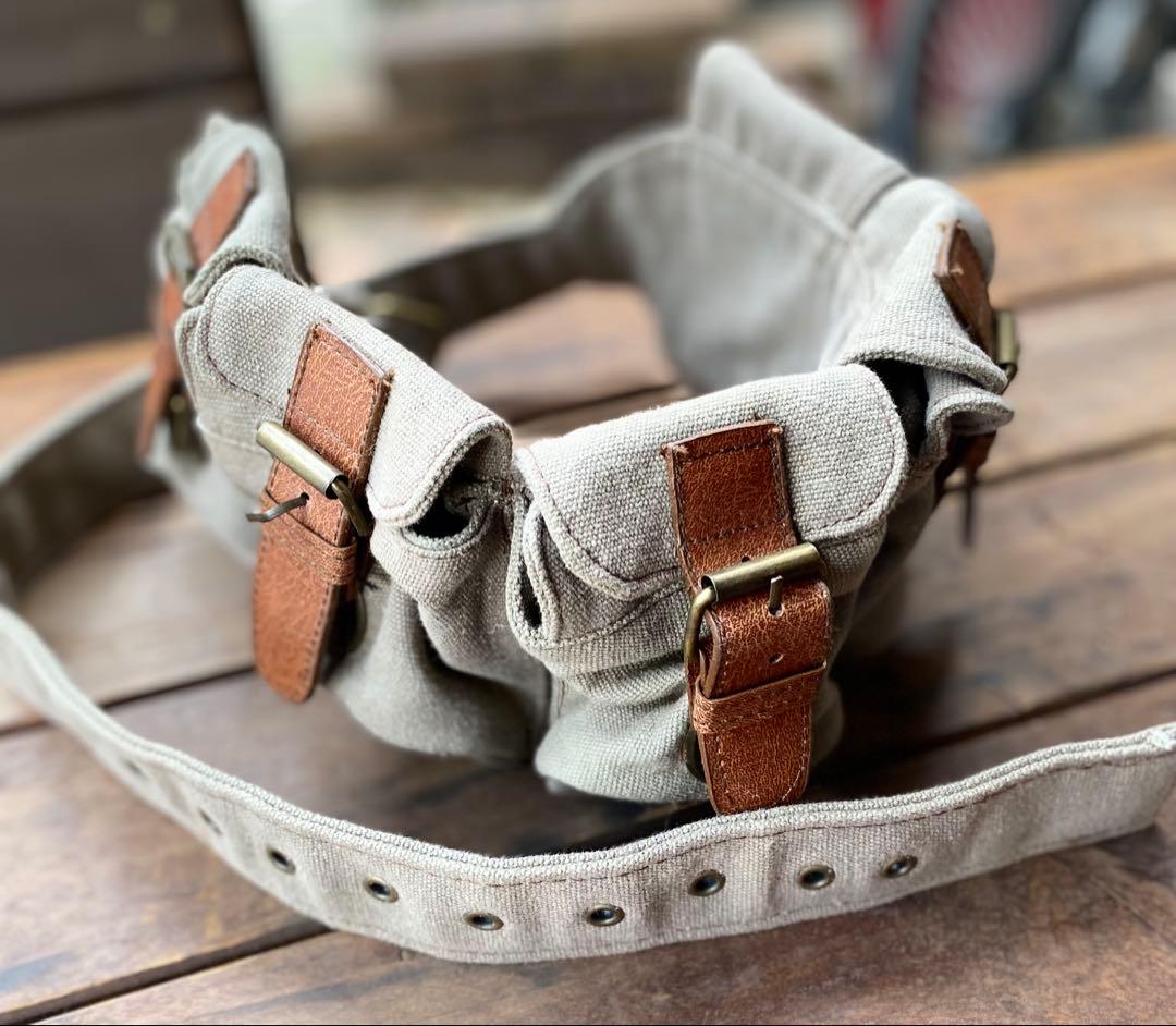 布製 キャンバス生地 バンダリアポーチ カオスポーチ PUNK クラスト