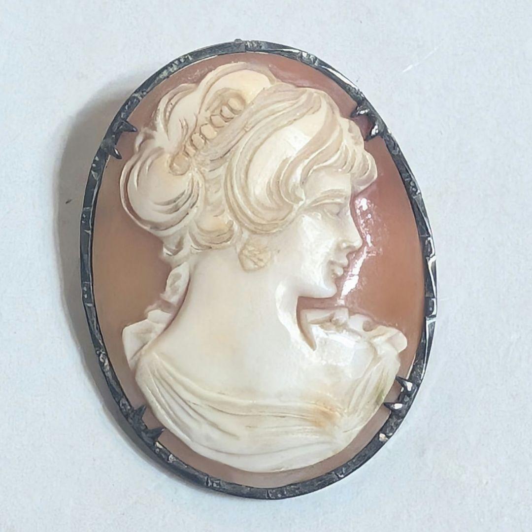 カメオ ブローチ APA社 SILVER刻印 - メルカリ