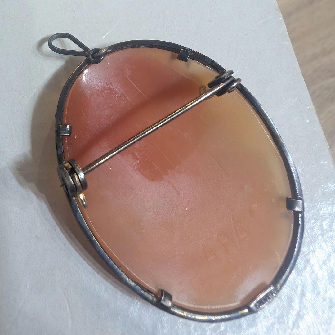 カメオ ブローチ APA社 SILVER刻印 - メルカリ