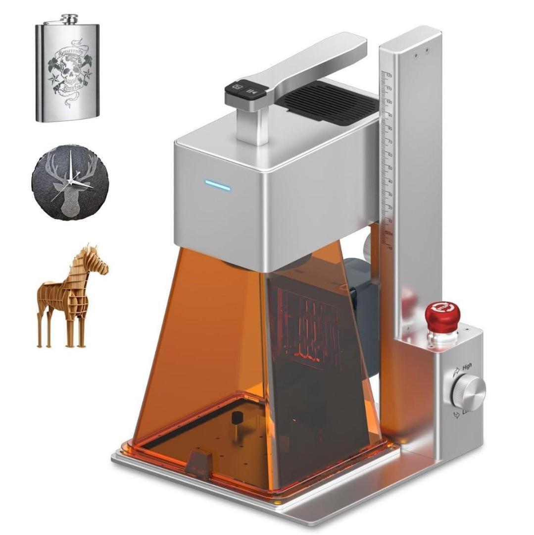 R1 10W レーザー彫刻機 ポータブル小型レーザー 0.05mm高精度スポット