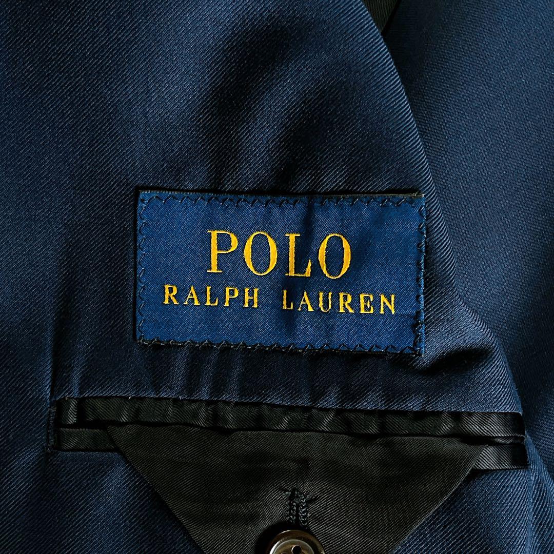 ポロラルフローレン】ジャケット 紺ブレ 金ボタン ネイビー 40R 段返り
