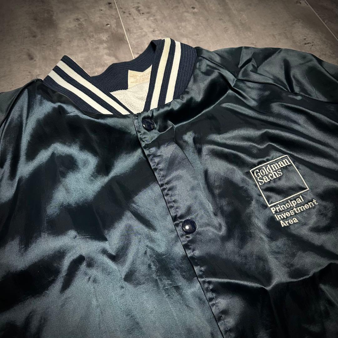 激レア 90s goldman sachs 刺繍 ナイロンジャケット 野村訓市 90s 青タグ UMBRO 企業ロゴ刺繍ナイロンジャケット | 古着屋PENNY