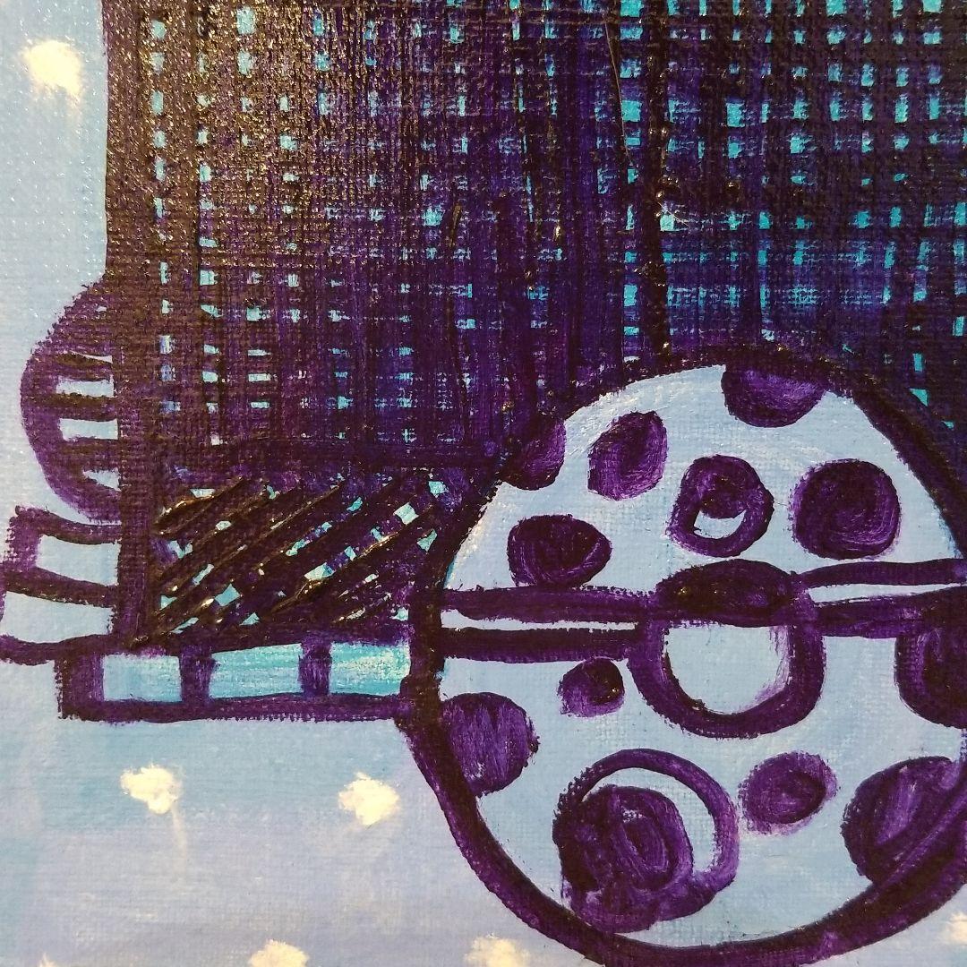 油絵 専用 さっそうと車に乗り込む鳥