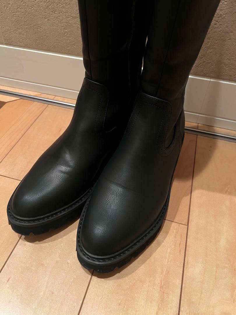 libero】ロングブーツ サイドゴムバックファスナー サイズL - 靴卸売り