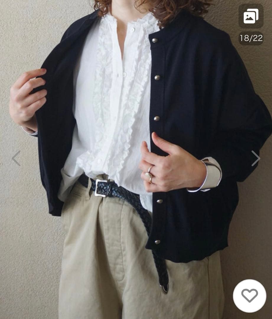 ワッシャーフリルブラウス 白 即完売 予約購入 ジャーナルスタンダード