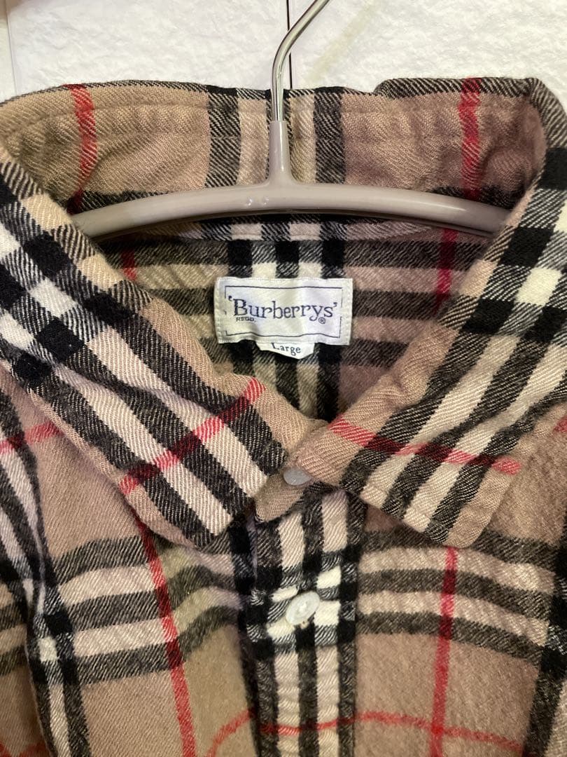 Burberry(vintage)☆ノバチェック圧縮ウールシャツ - メルカリ