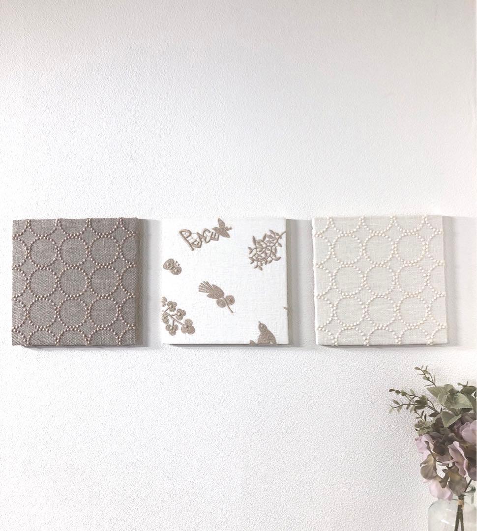 No.834.☆ミナペルホネン☆ファブリックパネル 3枚set