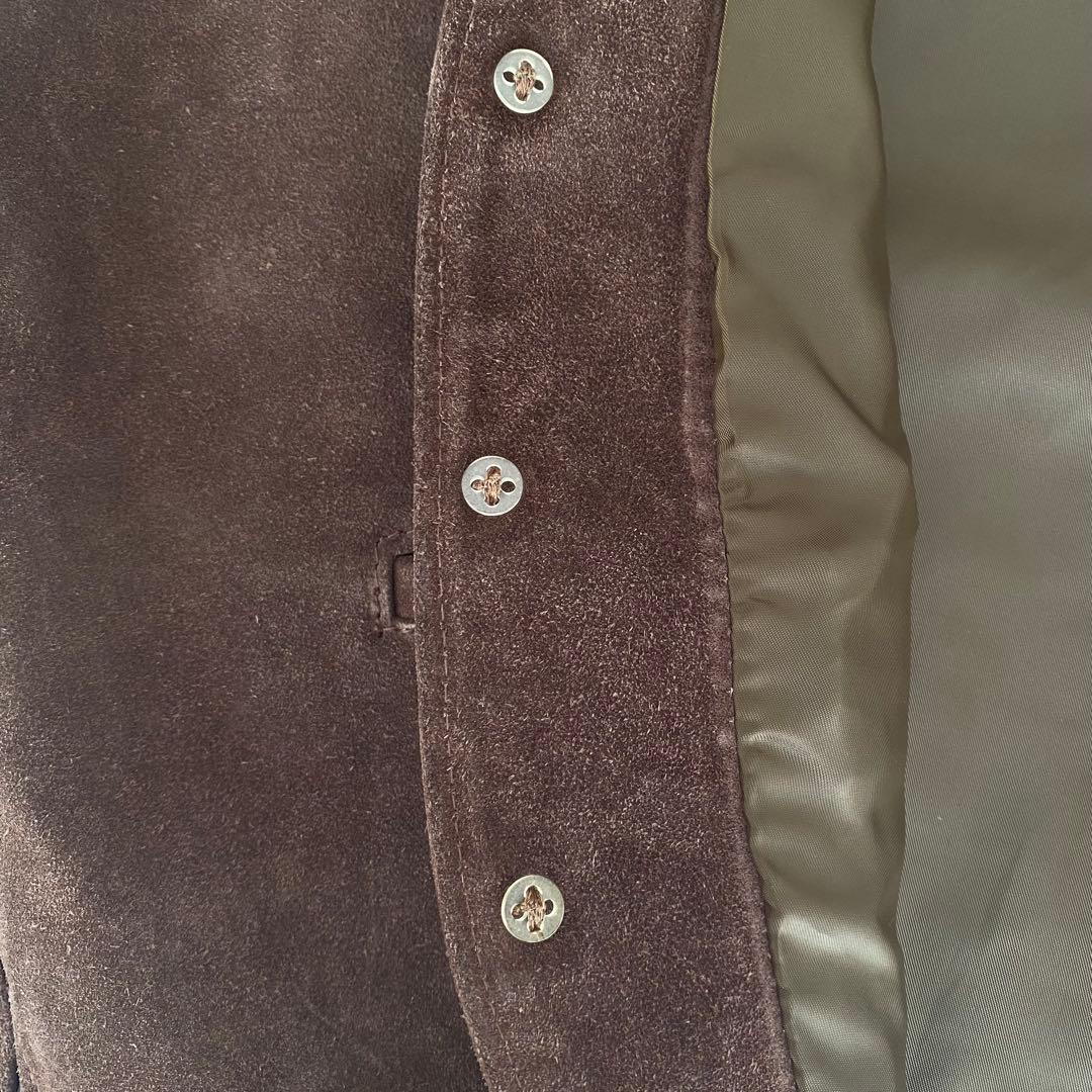 Schott スエード ベスト レザー ジレ バイカー ブラウン アメリカ製