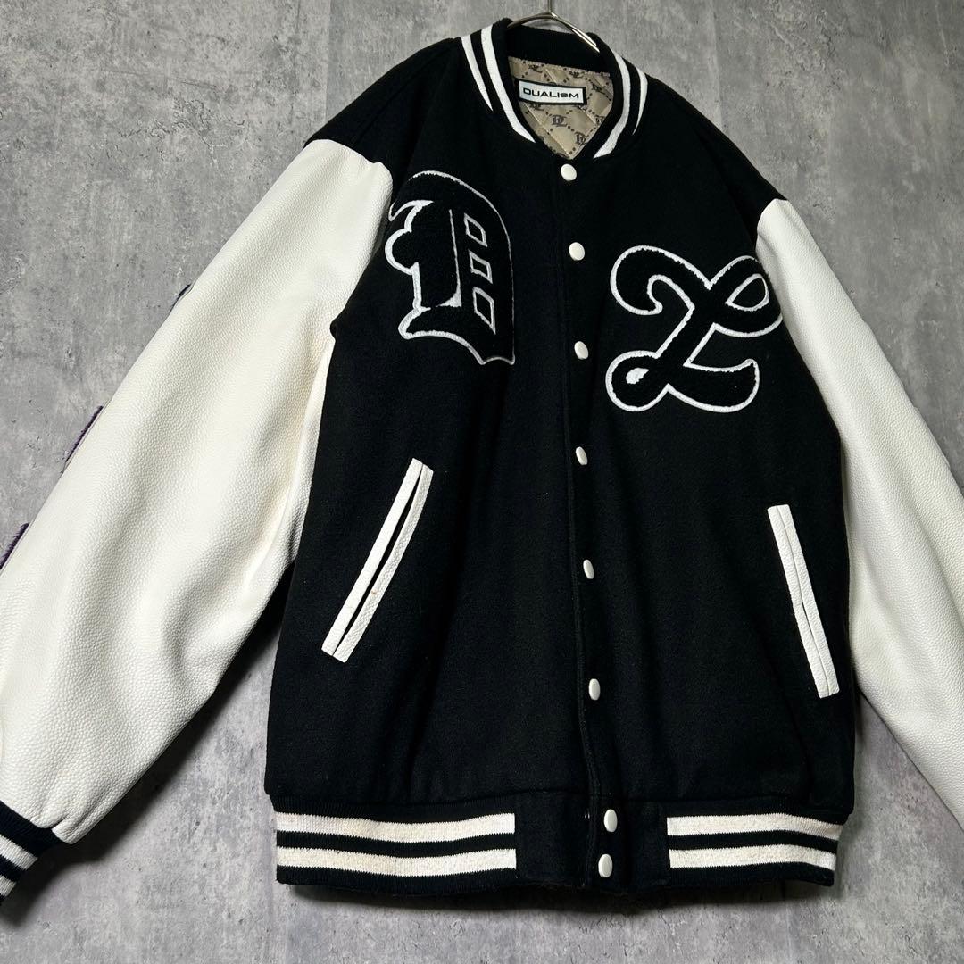 完売品 DUALISM multi font varsity jacket - メルカリ