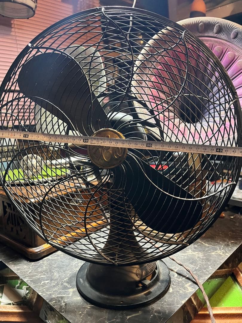 レトロ扇風機、芝浦扇風機、鉄製扇風機、芝浦製作所、特大扇風機、直径