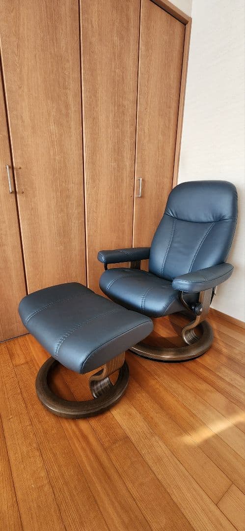 エコーネス　ダークブルー リクライニングチェア EKORNES(エコーネス)リクライニングチェア「ストレスレス ビュー(M