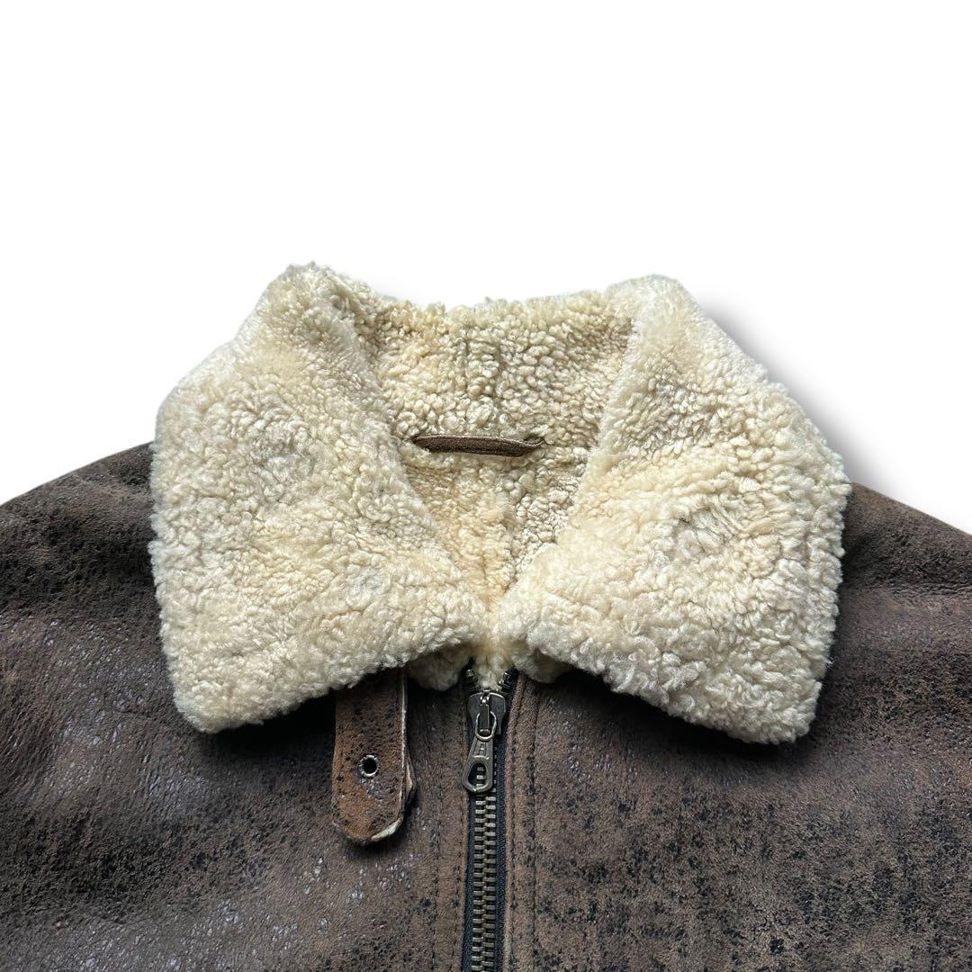 フライトジャケット B-3 リアルムートン ボア シープスキン ダメージ