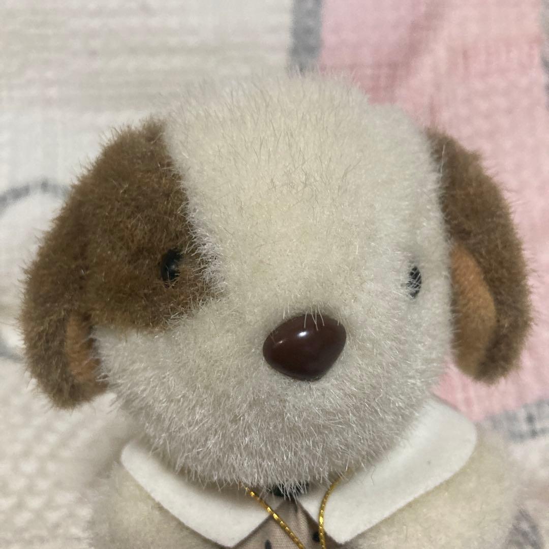 昭和レトロ サンアロー 夢の回転木馬 ピンドット 犬 ぬいぐるみ 中古品