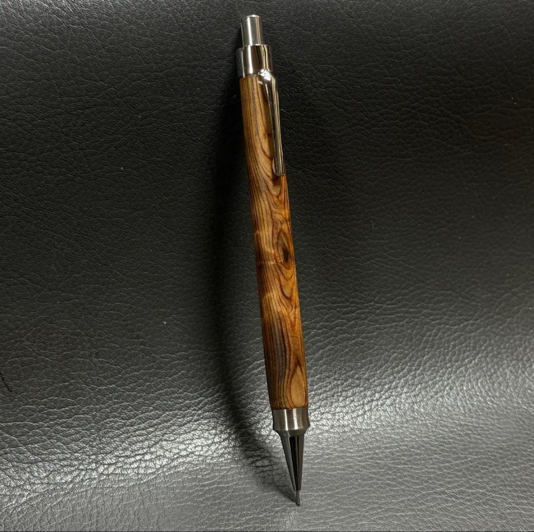 ナナシ588屋久杉油木トラ杢　木製シャーペン　強低重心ダブルR ステンレス ナナシ588屋久杉油木トラ杢 木製シャーペン 強低重心ダブルR