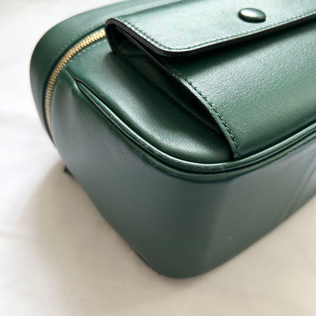 ✨激レア✨2way アニエスベー ショルダーバッグ グリーン レザー 本革