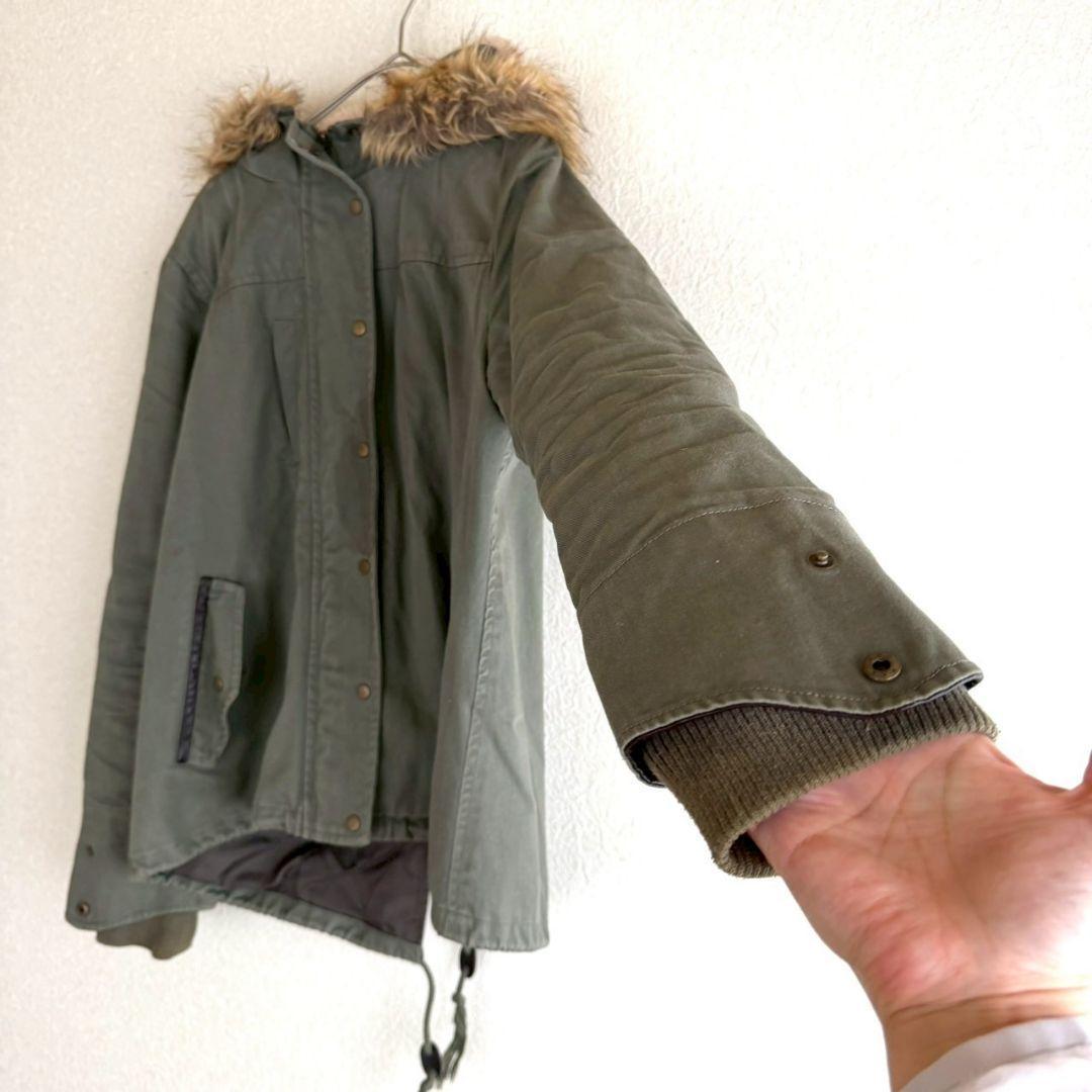 ◇オリーブデオリーブ モッズコート フード付 ファー ブルゾン