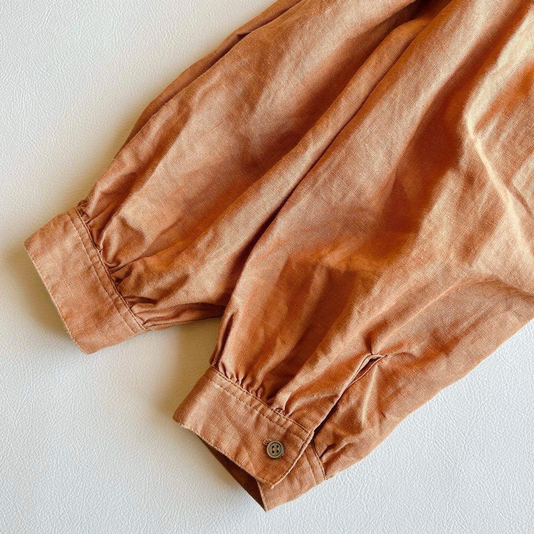 美品 ICHI Antiquite's ⿻ リネン ギャザー ワイドブラウス 麻 - メルカリ