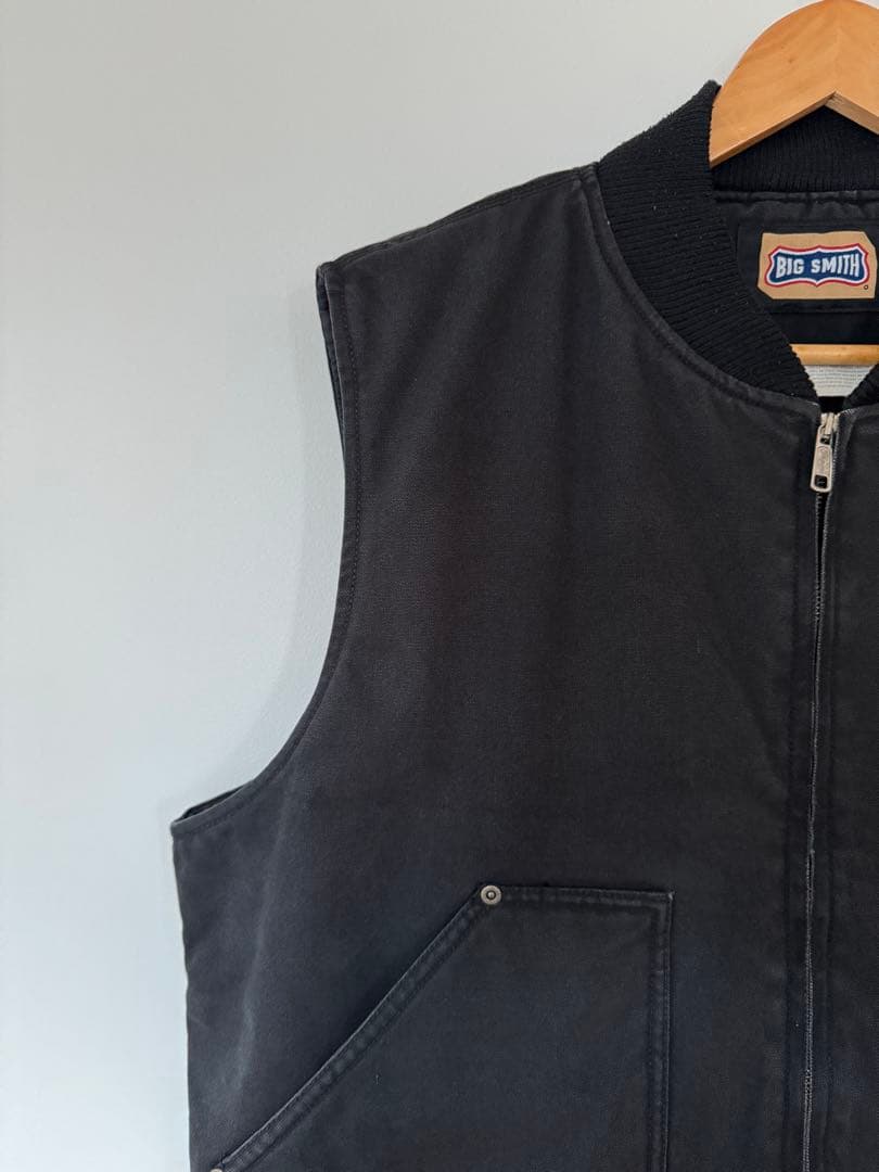 希少】良品 ビッグスミス ダックベスト XL ブラック フェード