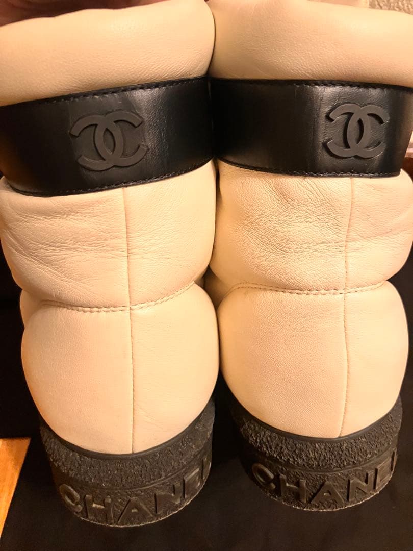 CHANEL ココネージュ ラムレザー レースアップシューズ 38 - 靴高 品質