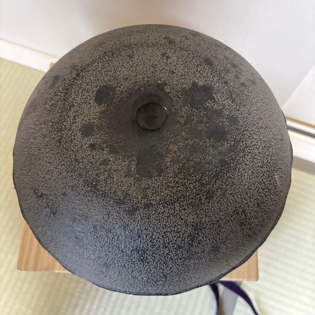 茶道具 炉釜 真形浜松 菊地政光 共箱入り