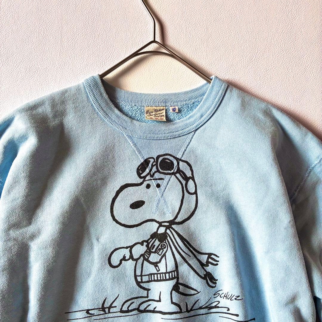 バズリクソンズ BEAMS BOY 別注 クルースウェット スヌーピー サックス