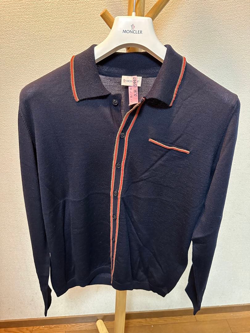 j*w様 モンクレールメンズセーター MONCLER (モンクレール) ワッペンロゴ 総柄 クルーネック ニット