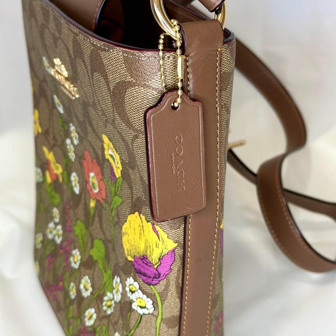 Coach コーチ ショルダーバッグ フローラルプリント バケットバッグ