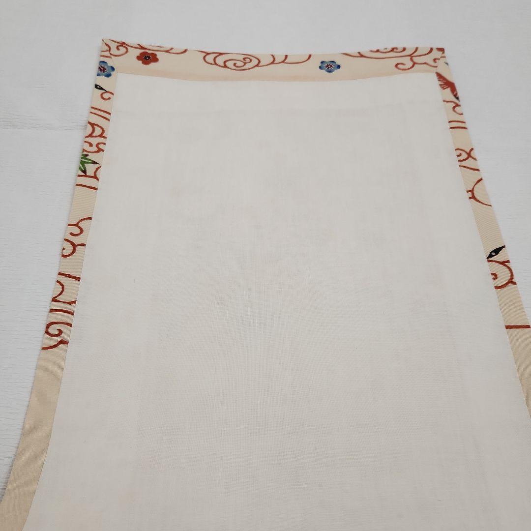 開き名古屋帯 塩瀬 染帯 九寸 紅型 雲間飛鳥文 朱色 オレンジ - メルカリ