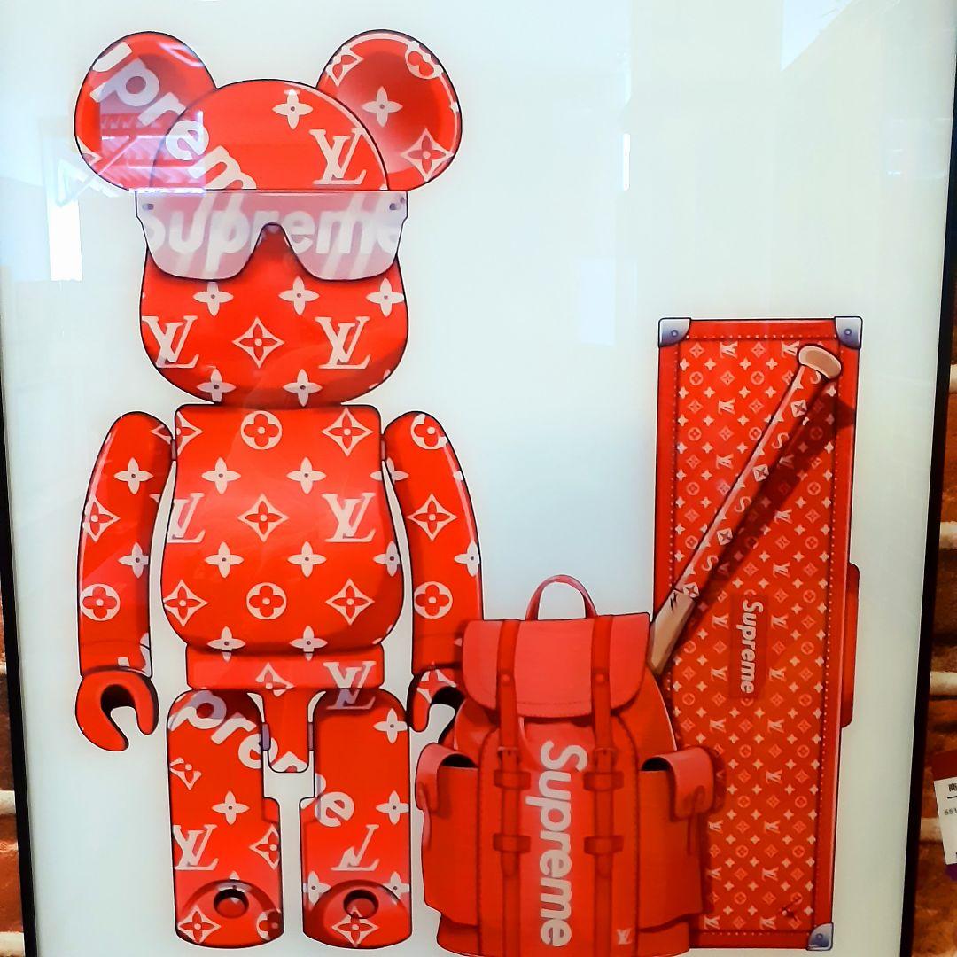 特殊ミラーアート ベアブリック Louis Vuitton Supreme - メルカリ