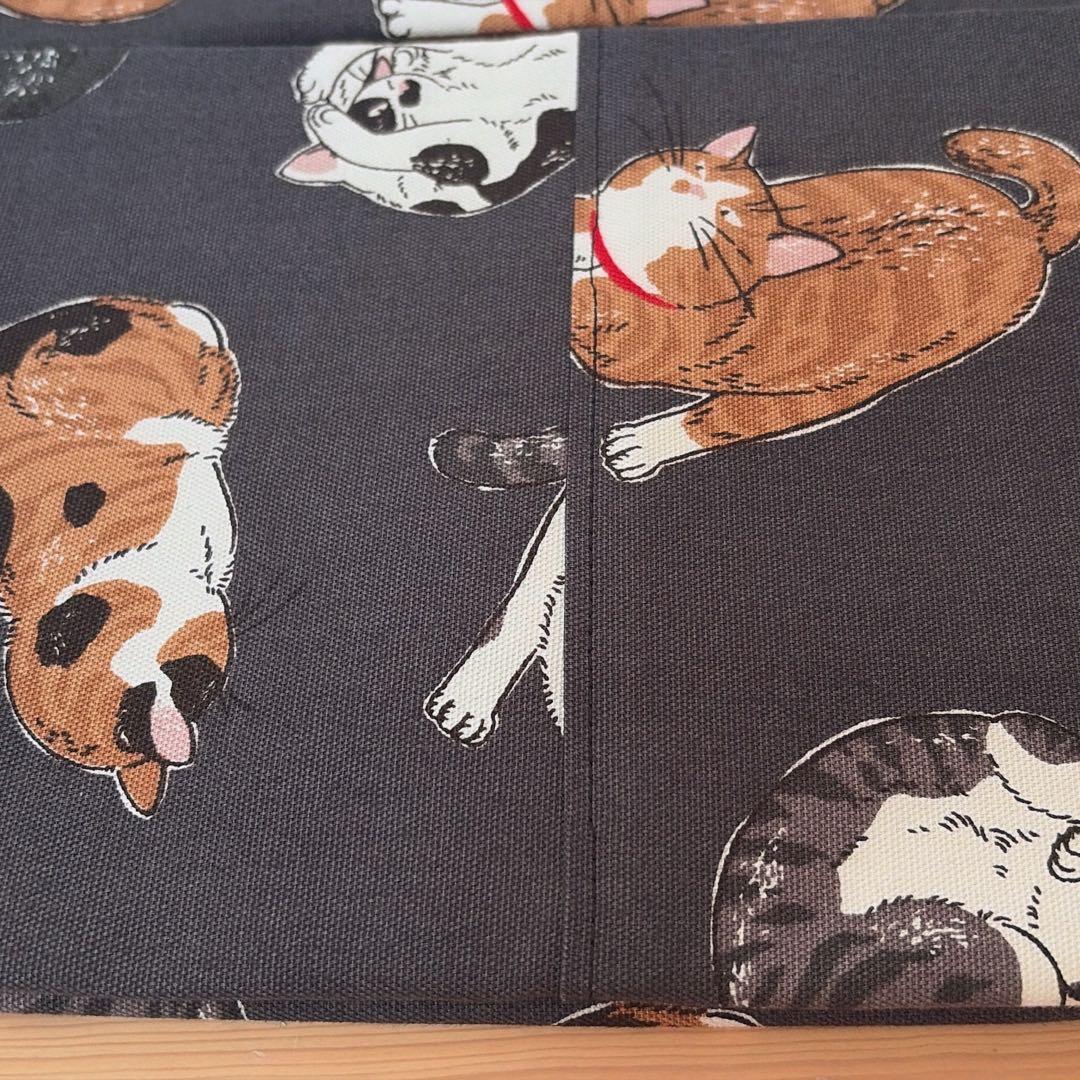 猫の名古屋帯 黒×山吹色　《ハンドメイド 》32×380cm 粋な大人可愛い帯