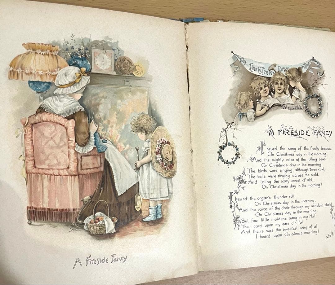 No316 希少 古書 洋書 絵本 児童書 アンティーク ビクトリア 詩集 童謡