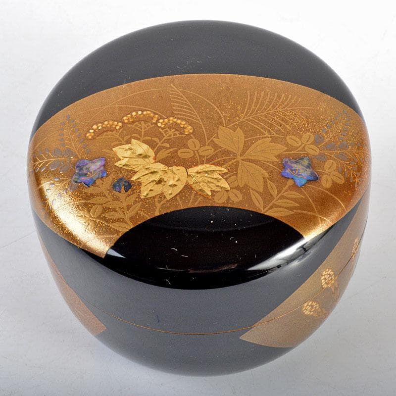 茶道具 輪島塗 高釉厚三作 扇面春秋蒔絵 平棗 共箱 D R4335 - メルカリ