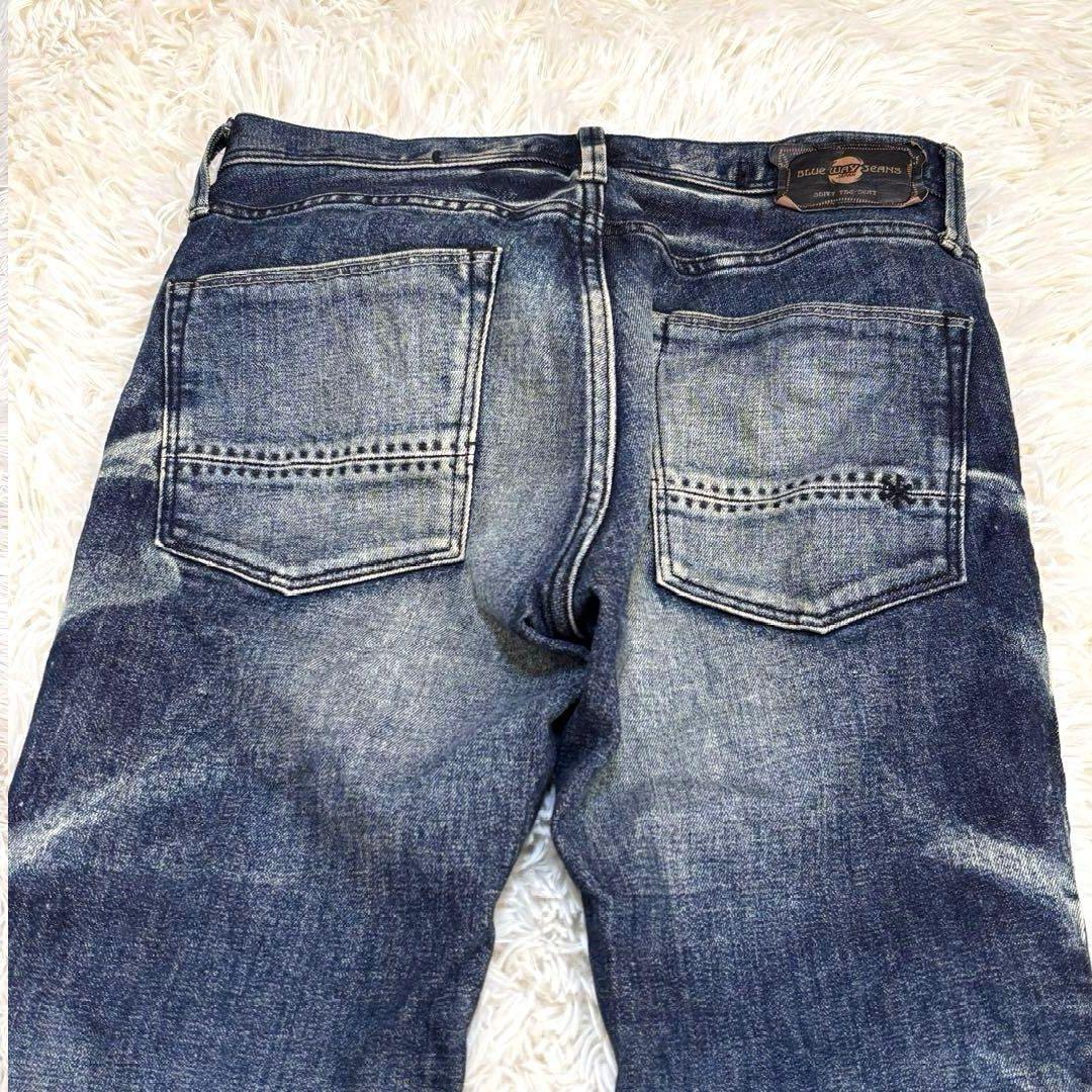 BLUE WAY JEANS ダメージ デニムパンツ 日本製 Y2K 鬼ヒゲ - メルカリ