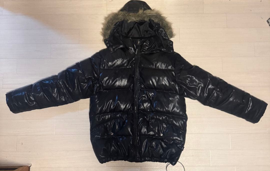 archive ファーダウンジャケットY2K 光沢 ファー付き