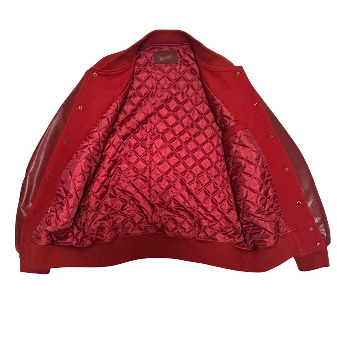 希少】Karl Helmut カールヘルム 袖革スタジャン ワッペン 赤 - メルカリ