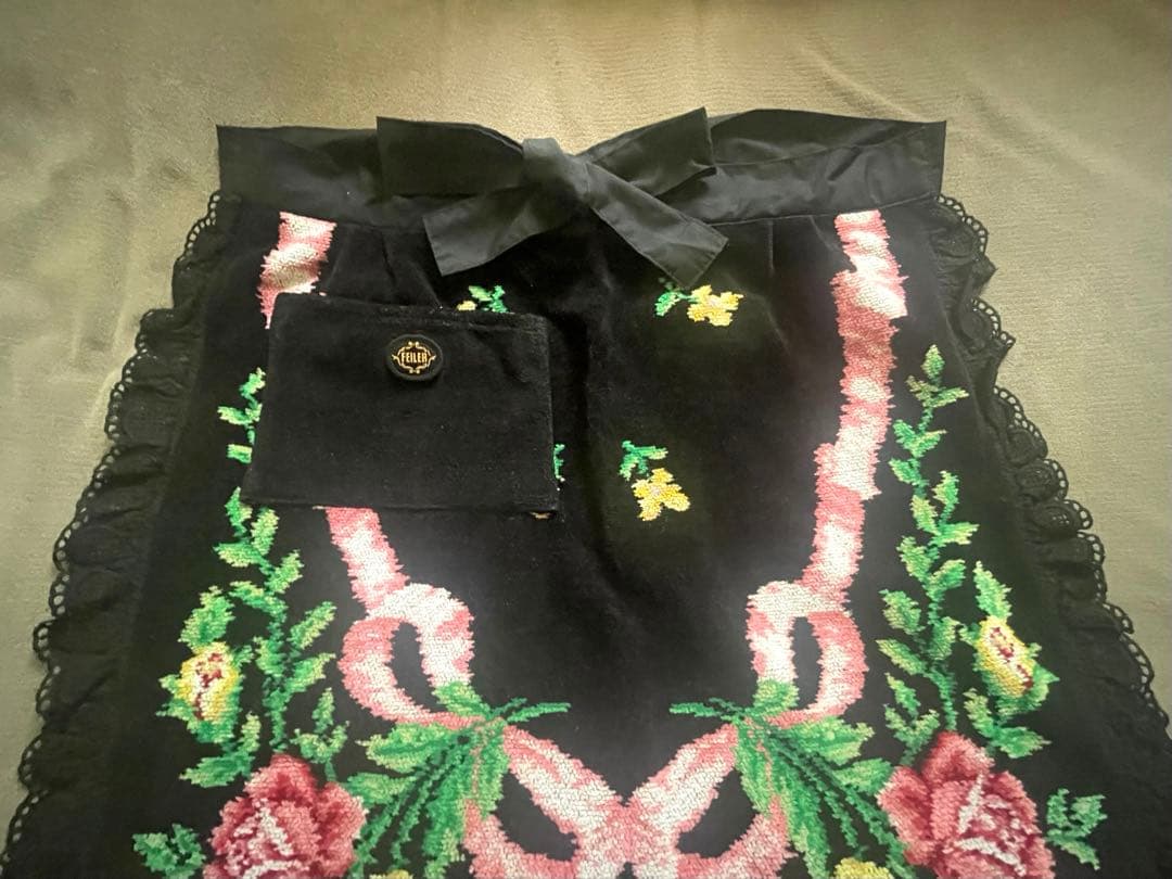 FEILER フェイラー 花柄 タオル地 エプロン - メルカリ