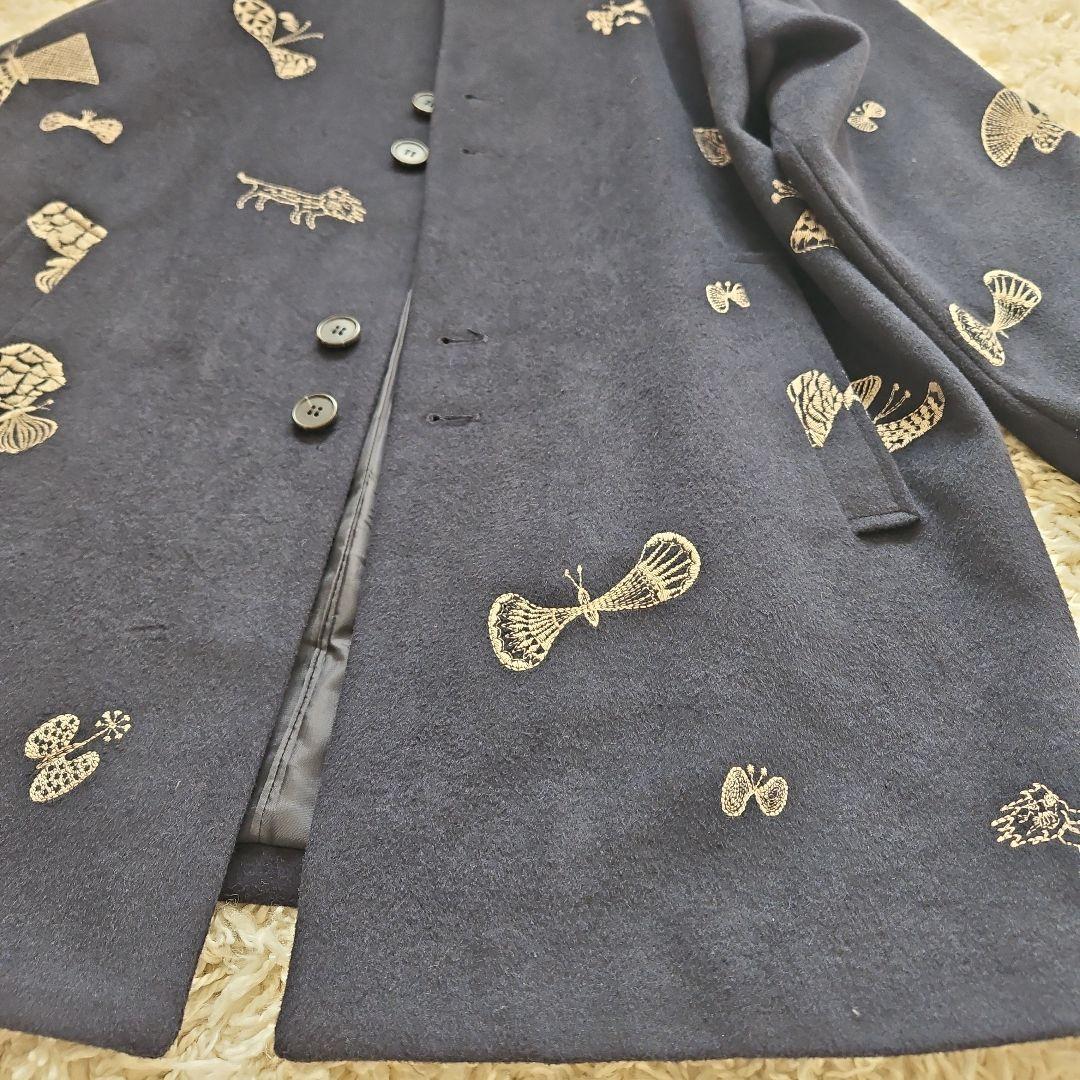 スーパーハッカ フィーユ 保坂優子さん 刺繍 ウール混コート - メルカリ