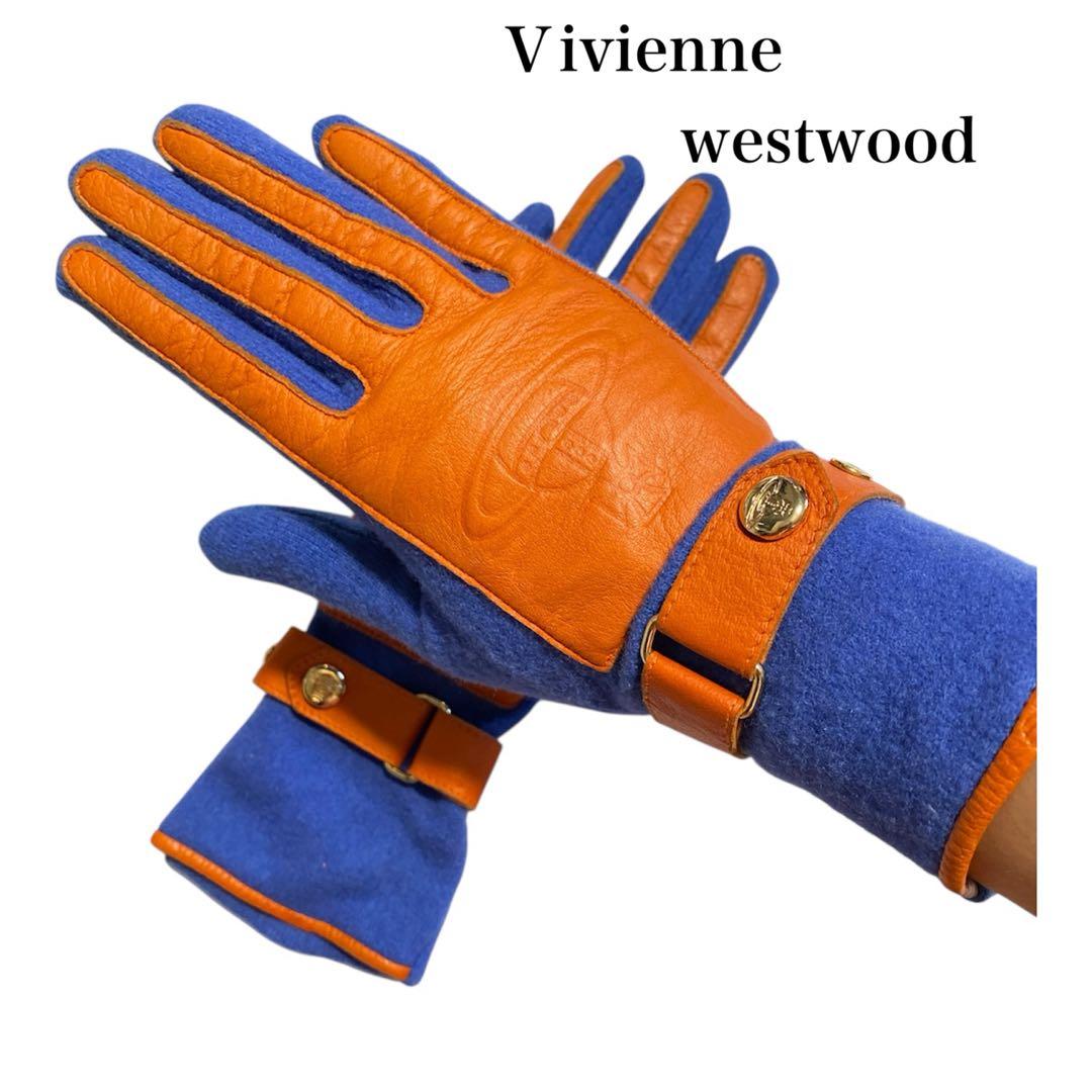 Vivienne Westwood ヴィヴィアン 手袋 レザー ウール - メルカリ