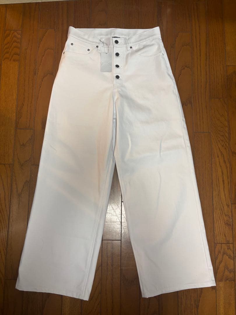 ホワイト ワイドパンツ NoREMID