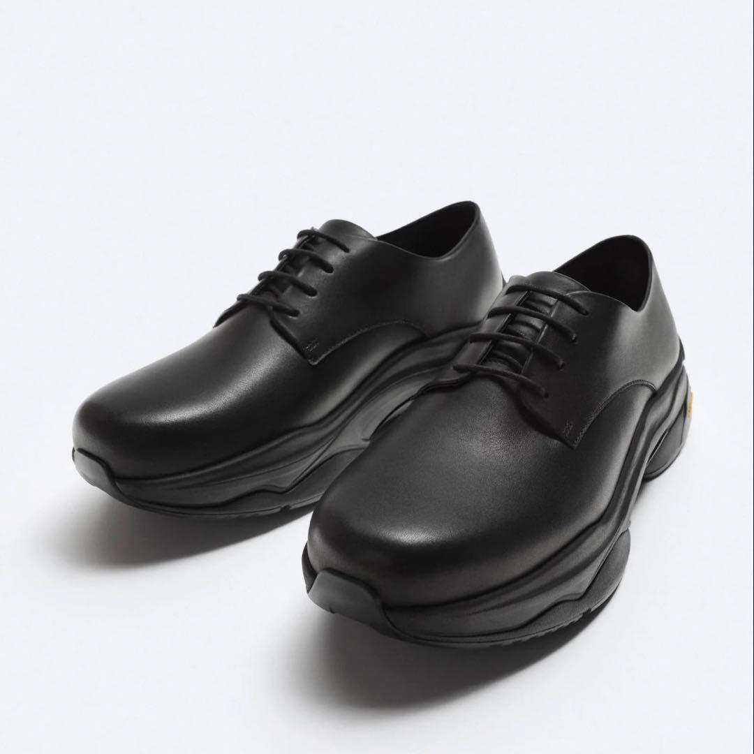 ZARA ザラ Vibram® ソール レザーシューズ サイズ41 - メルカリ